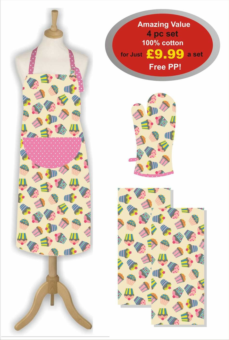 Special Offer Cupcake Kitchen Textile Deal